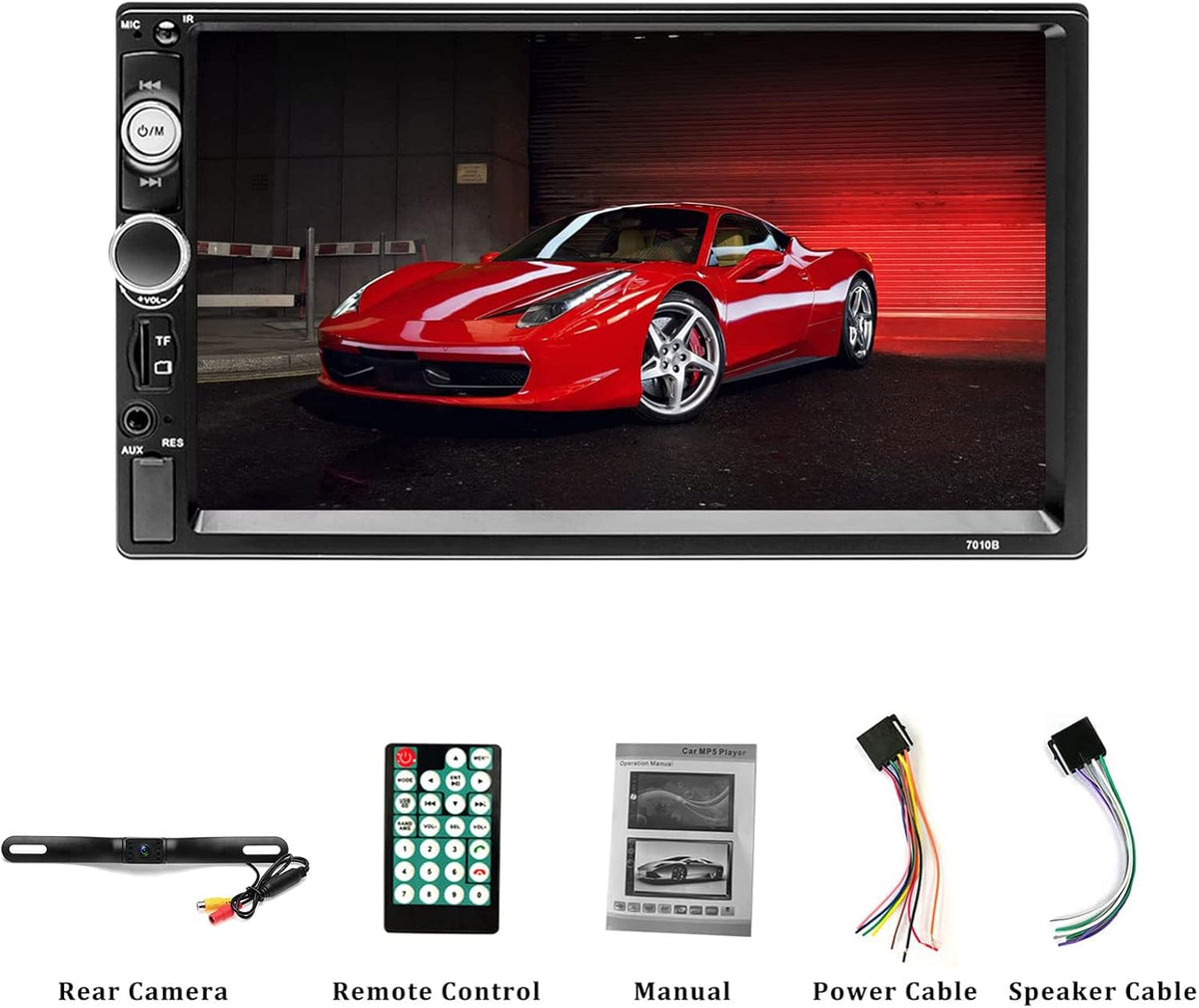 7 Inch Double Din Car Stereo with Bluetooth Touch Screen Car Radio MP5 Player O796492