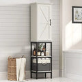 Linen Cabinet with Basket and 5 Shelves T264