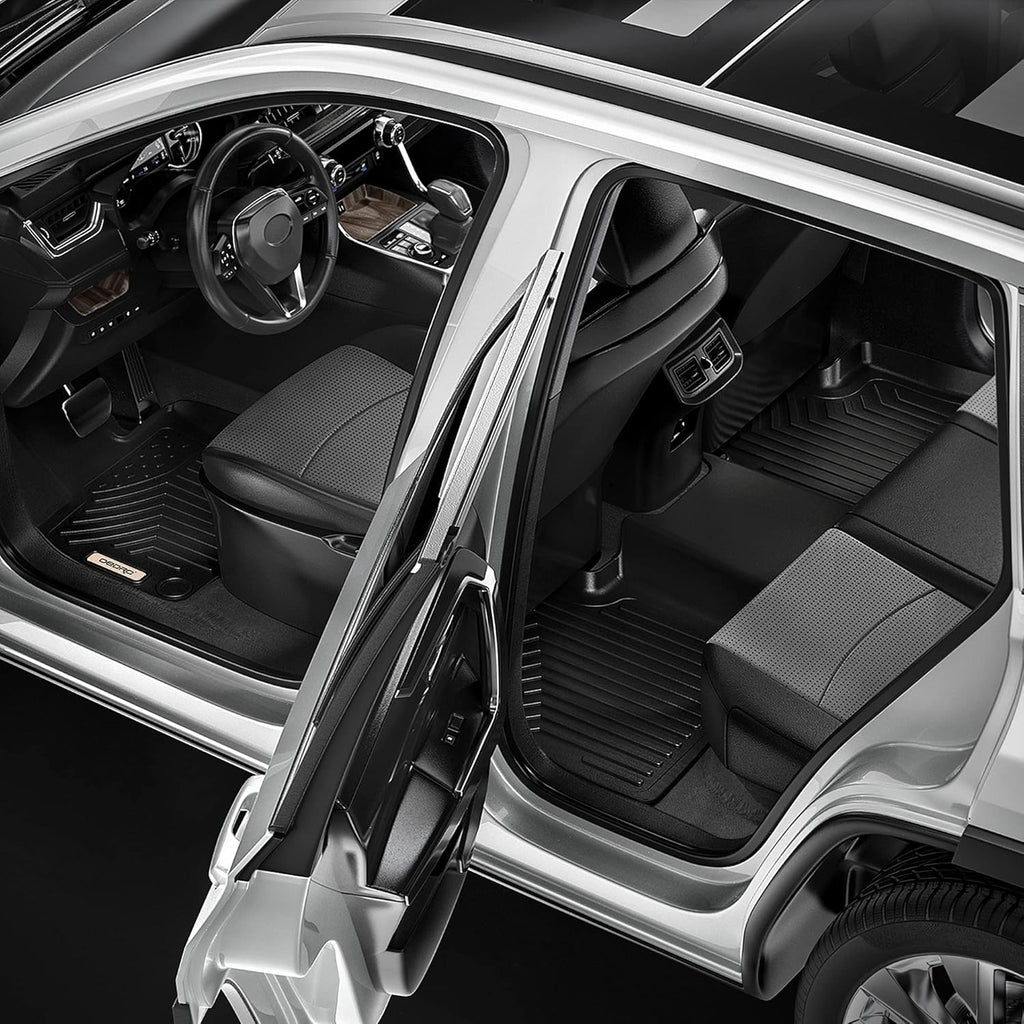 Black 2 Row TPE Floor Mats Q64721