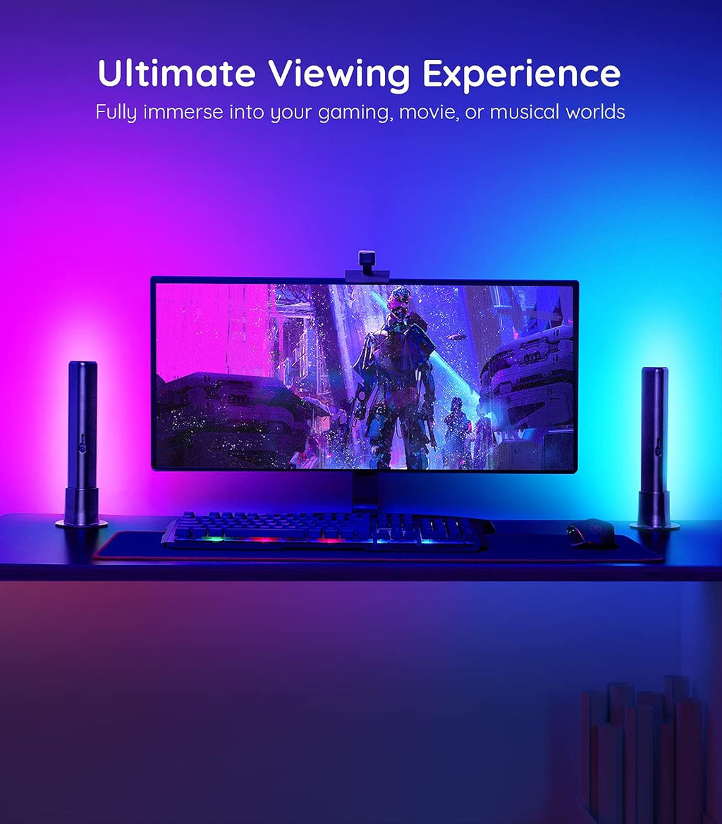 RGBIC LED Light Bars with Camera for Gaming, PC, TV Q7143