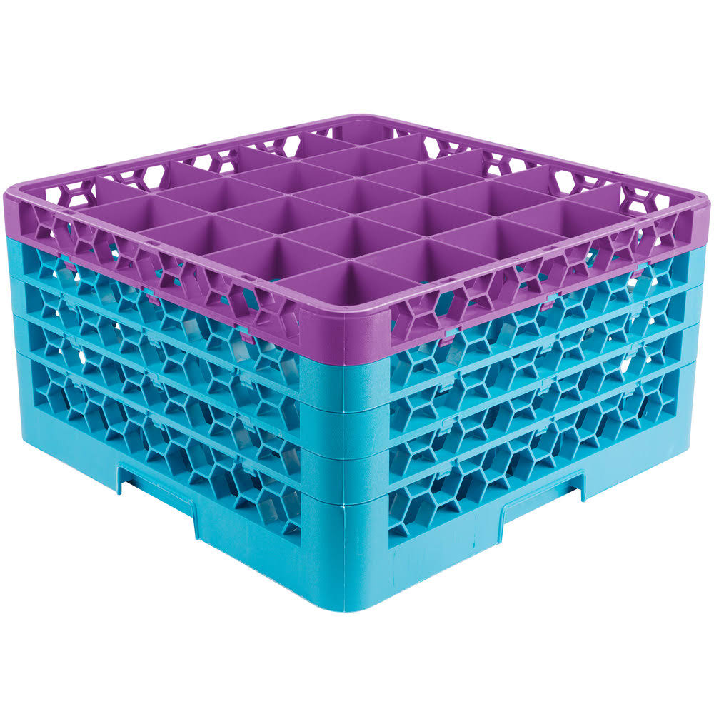 25 Compartment Lavender Glass Rack with 4 Extenders L52810