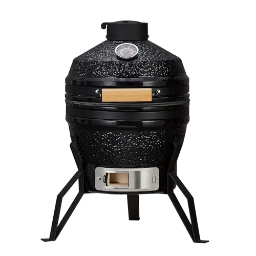 13-Inch Portable Ceramic Charcoal Grill with Stand V79997