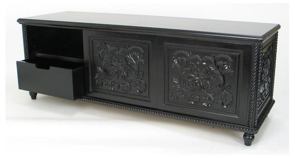 62" TV Stand Console in Ebony R8463