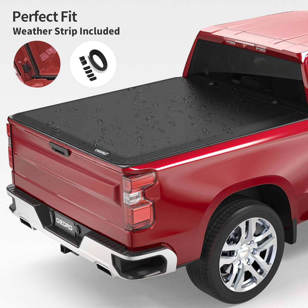 Soft Quad Fold Truck Bed Tonneau Cover for 5.6 Ft Bed J1037
