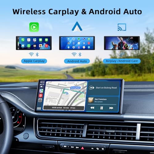 9.26-inch Wireless CarPlay Screen with GPS Navigation, Bluetooth, Touch Screen P295