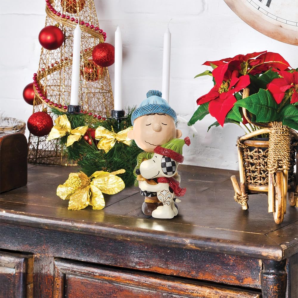 Snoopy and Charlie Brown Hugging Figurine Y356627