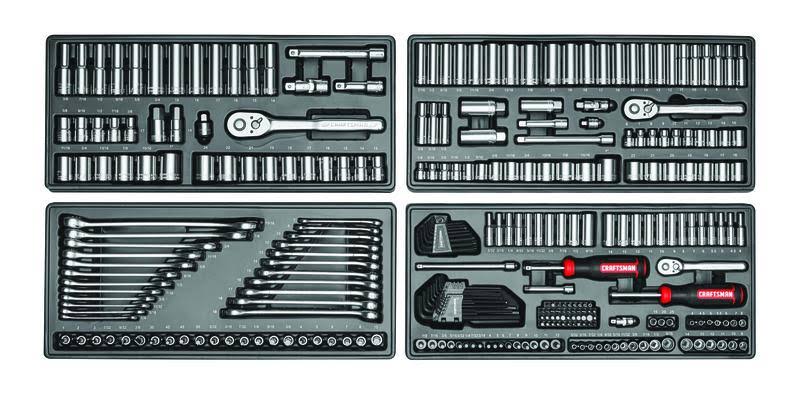 1/4, 3/8 and 1/2 in. Drive Metric and SAE 6 and 12 Point Mechanic's Tool Set 308 pc. R6137