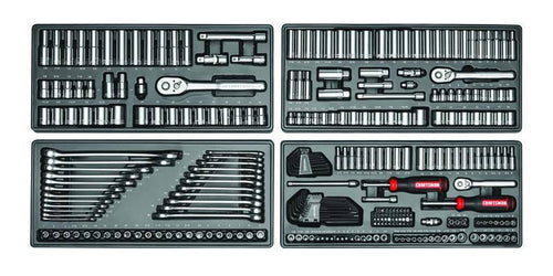 1/4, 3/8 and 1/2 in. Drive Metric and SAE 6 and 12 Point Mechanic's Tool Set 308 pc. R6137