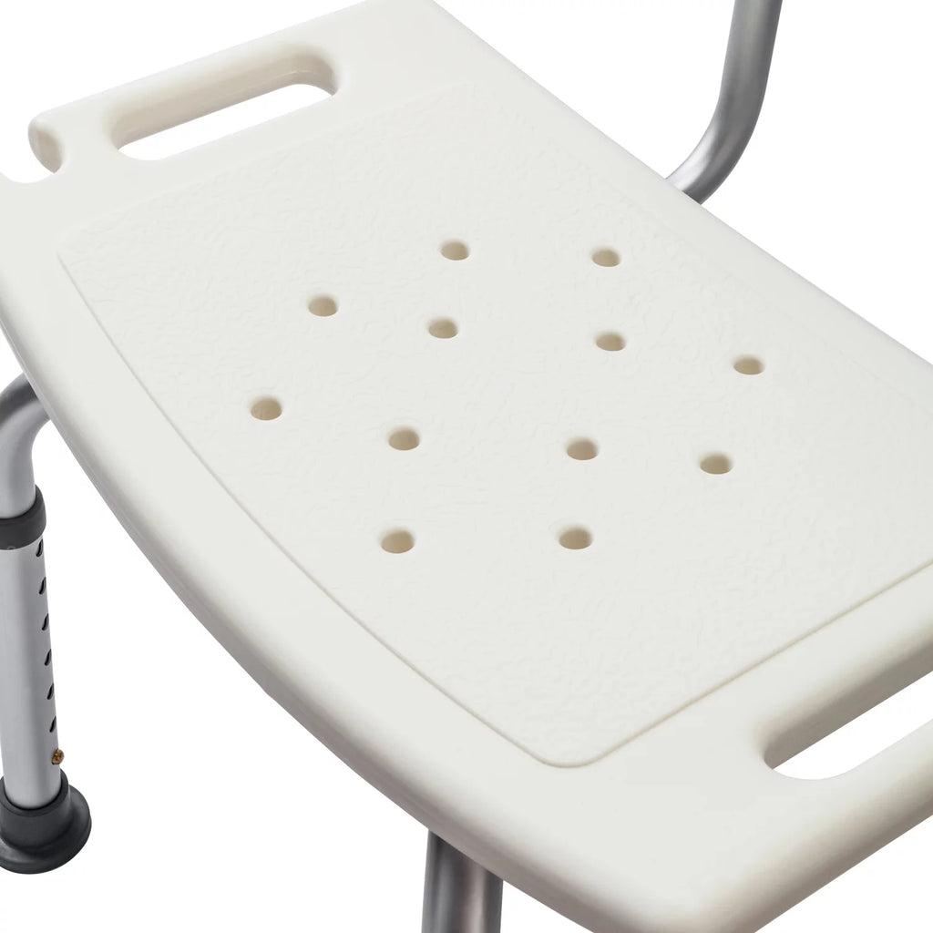 Adjustable Shower Chair Seat Bench with Removable Back U42731