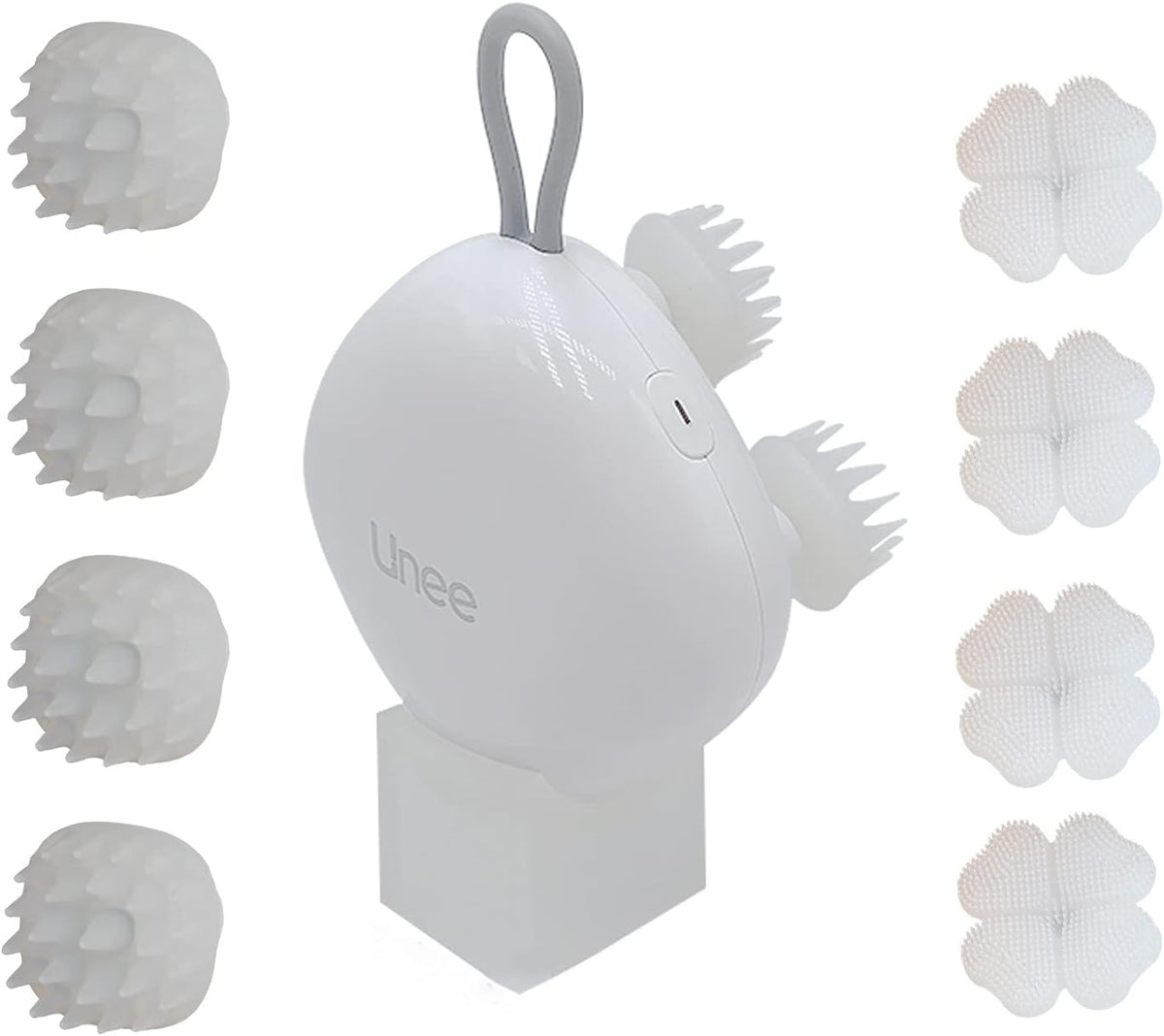 IPX7 Waterproof Cordless 2 in 1 Scalp Massager with 8 Stand & Removable Massage Heads, Pack of 2 Q564