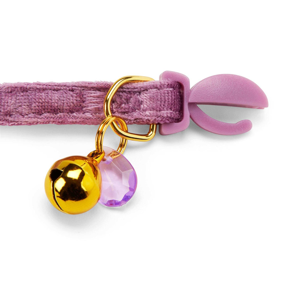 Velvet Adjustable Purple Kitten Collar J371429