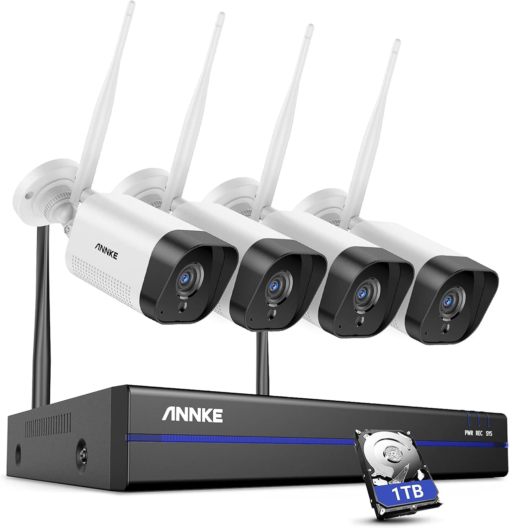 8CH Wireless Security Camera System with 1TB HDD and 4 1080P Outdoor Cameras D33163