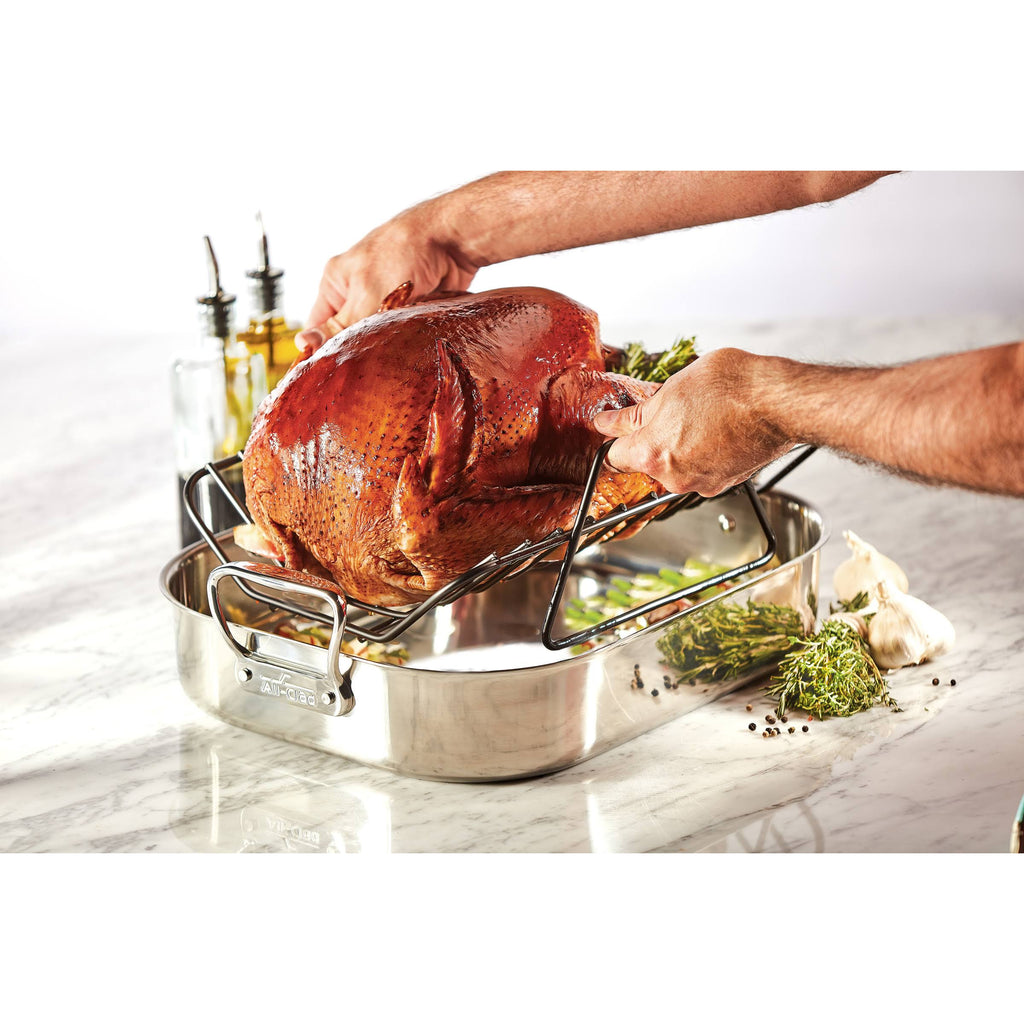 Large Stainless Steel Roaster with Rack R428