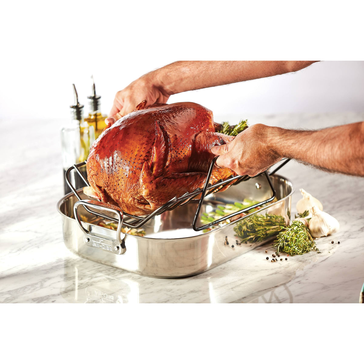 Large Stainless Steel Roaster with Rack R428