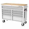 46 in. Gloss White Mobile Workbench Cabinet Q669