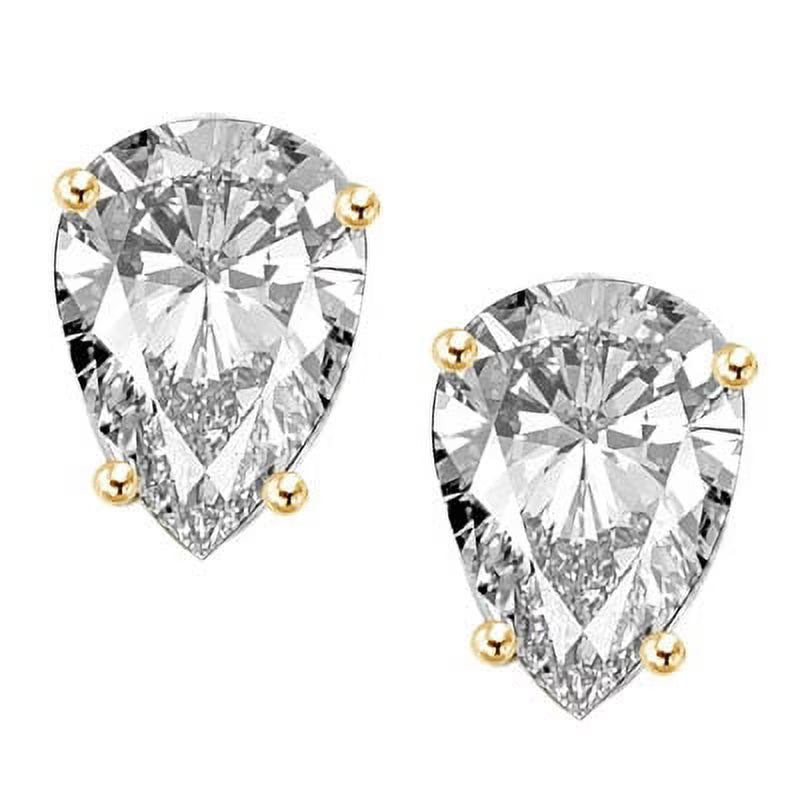 1 Carat Pear Cut Stud Earrings Y363