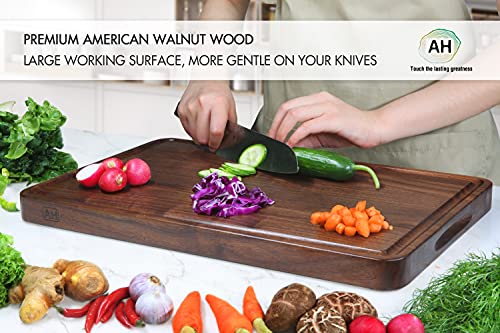Extra Large Walnut Wood End Grain Cutting Board 24x18x2 In M11423