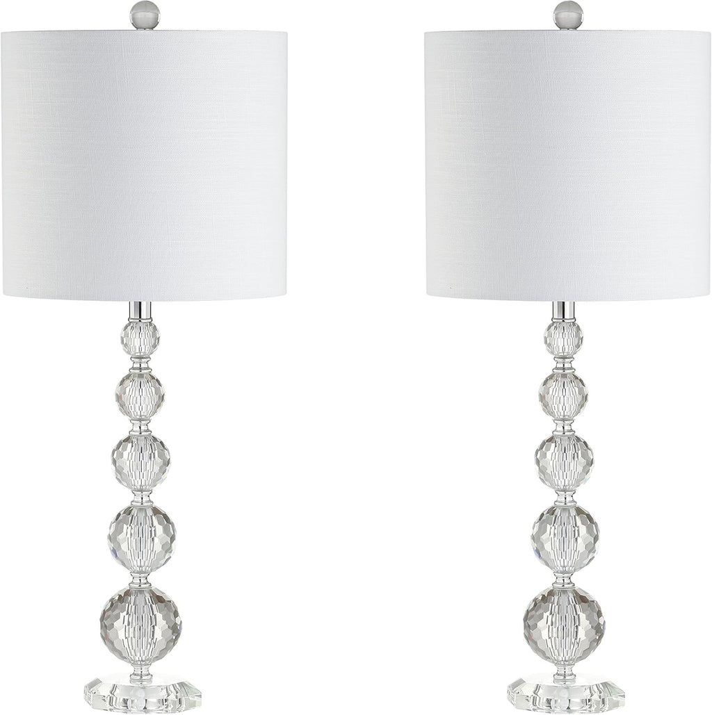 Crystal LED Table Lamp, Clear/Chrome, Set of 2 J112580