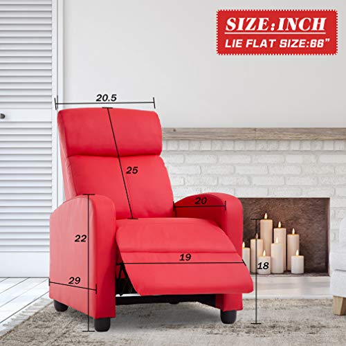 Black Recliner Chair with 2 Point Massage and Lumbar Support K5698