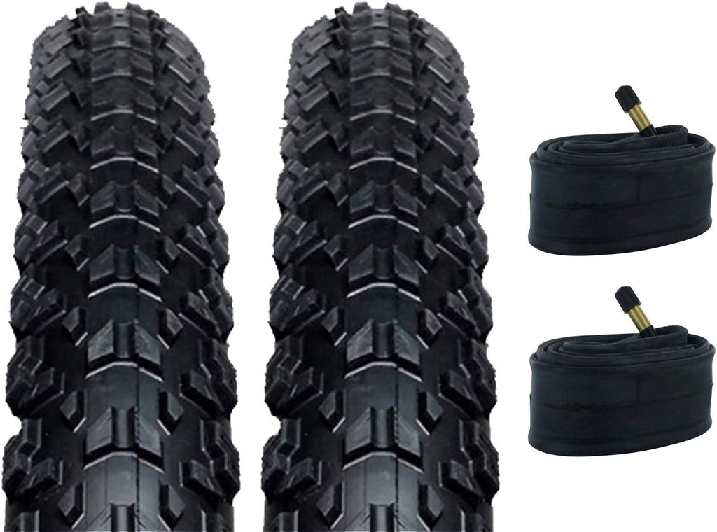 26x2.25 MTB Tires and Tube, Schrader Valve, Pack of 2 U346