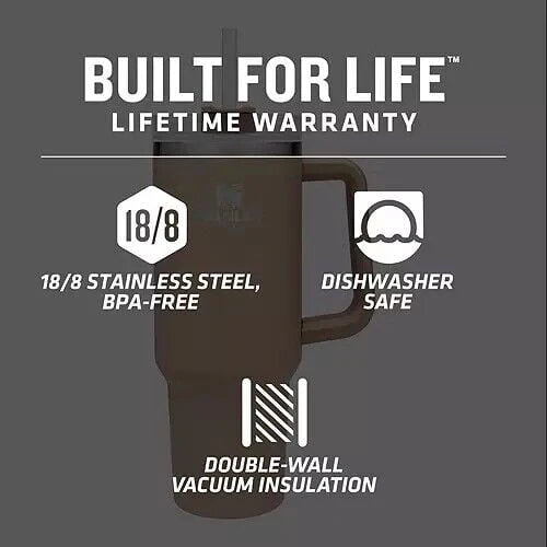 Stainless Steel Vacuum Insulated Tumbler with Lid and Straw 40 oz O2665