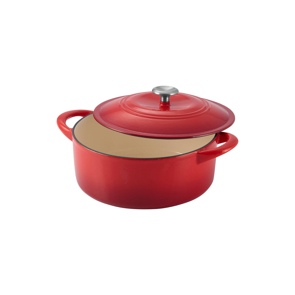6 qt Red Enameled Cast Iron Dutch Oven X74487