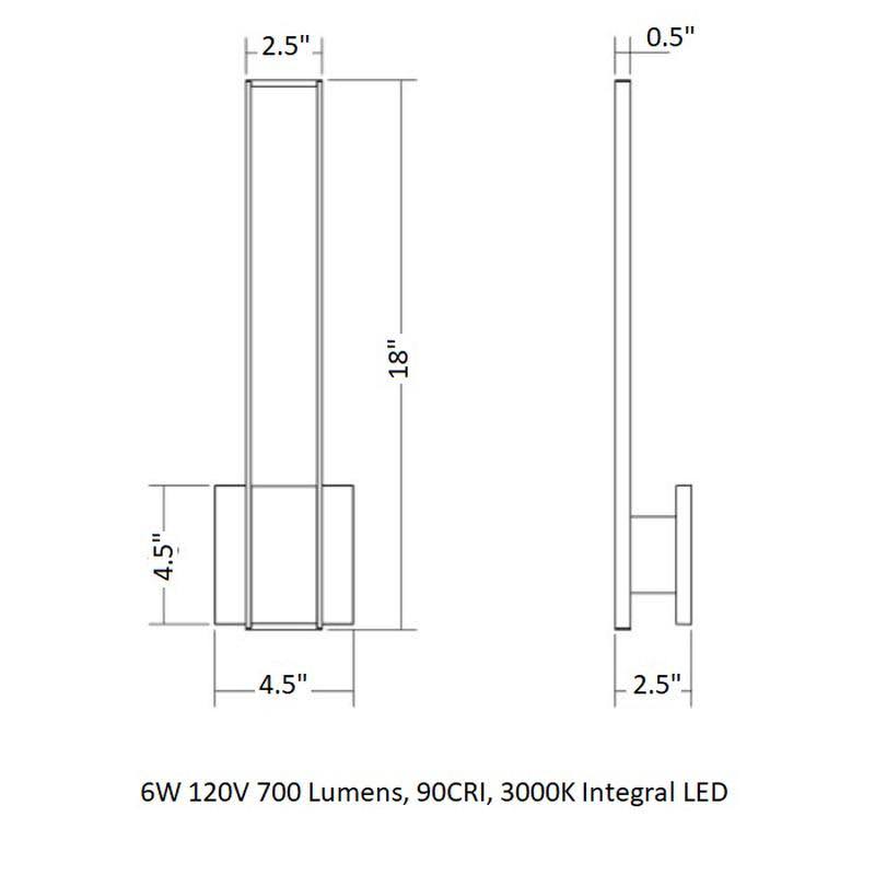 Satin White LED Sconce C447154