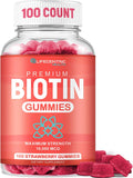Biotin 10000mcg Chewable Supplement, 100 Count Vegan Gummies T619