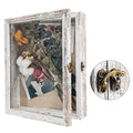 11x14 Shadow Box Frame with Linen Back, Real Glass Door, Rustic Black E962