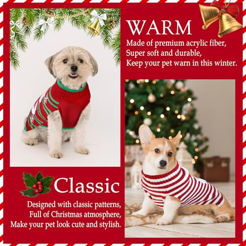 3 Pack Dog Christmas Sweater V8466