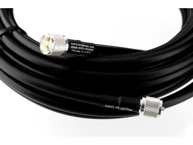 60 ft RG213 Coax Antenna RF Cable with Silver Teflon UHF Connectors G6767