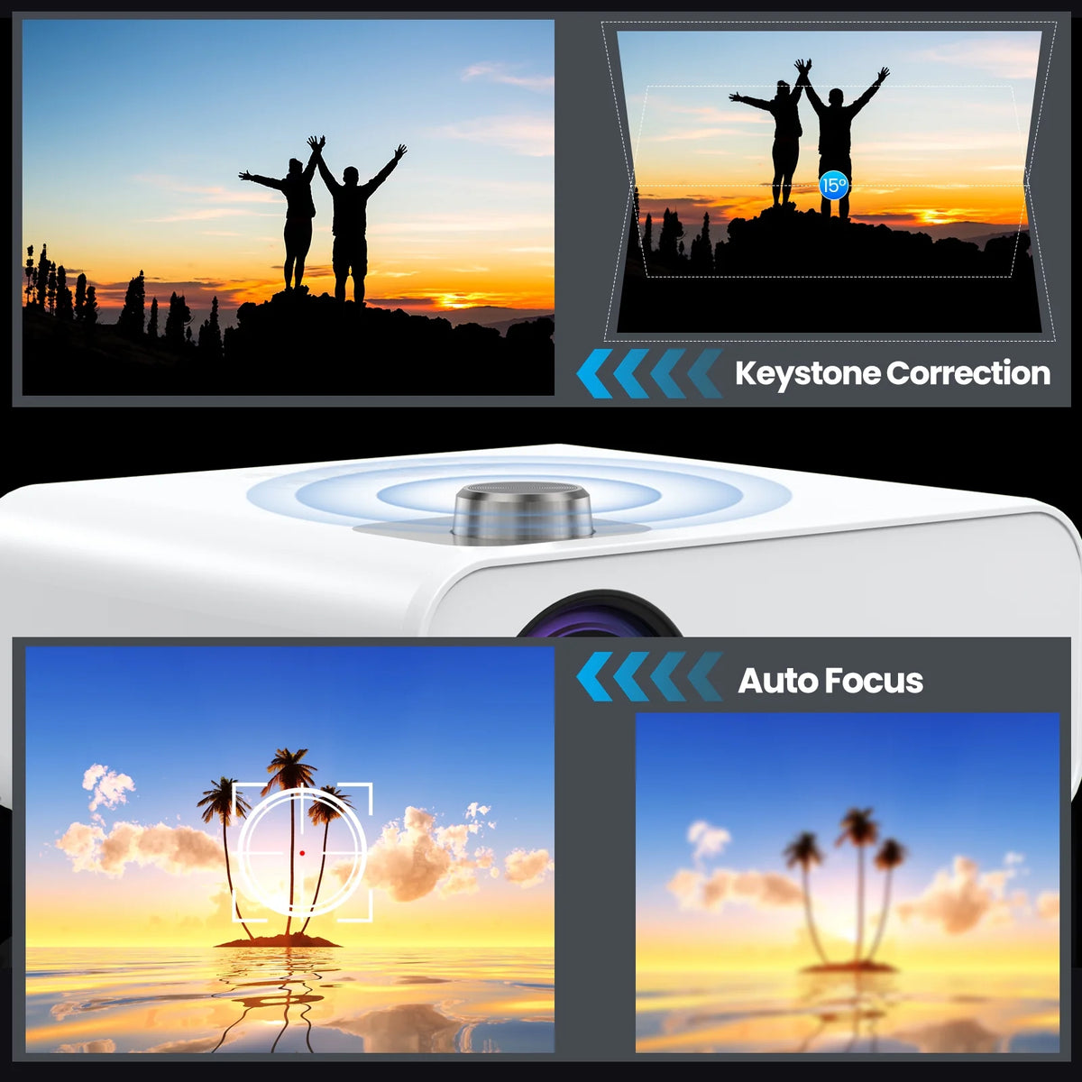 5G WiFi Bluetooth Projector, Native 1080P, 100" Screen M5449