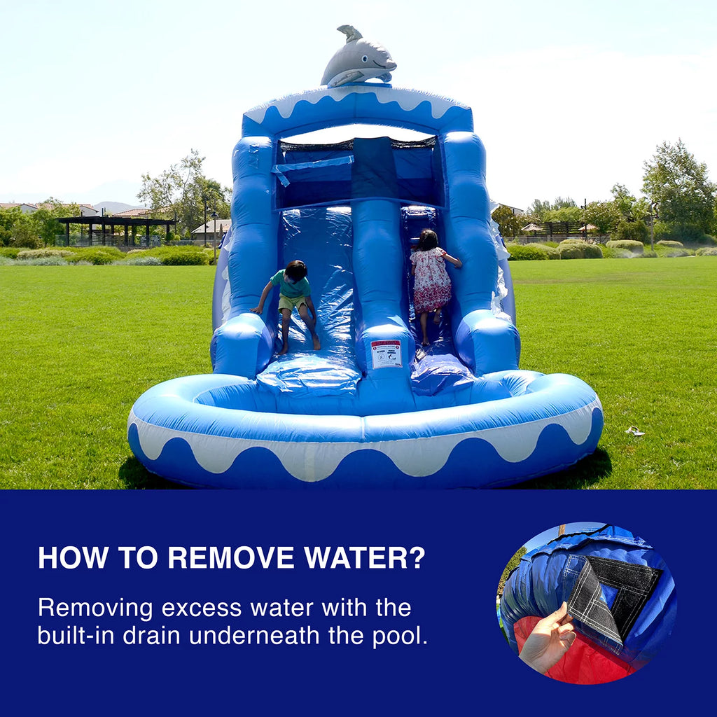 Dolphin Commercial Grade Water Slide with Pool E151992