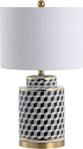 Black/White Ceramic/Metal LED Table Lamp N590296