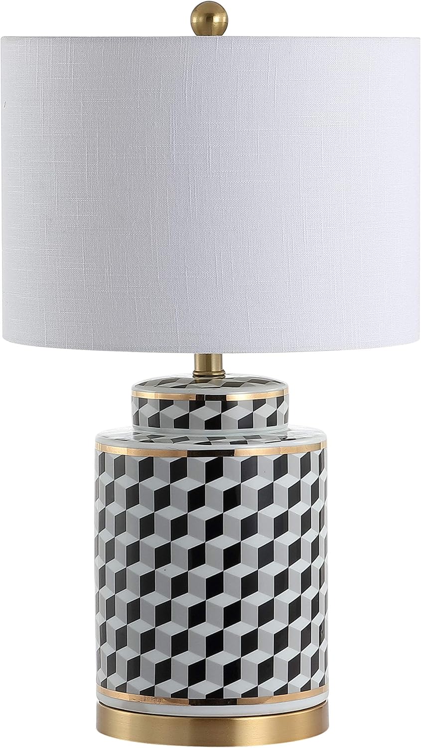 Black/White Ceramic/Metal LED Table Lamp N590296