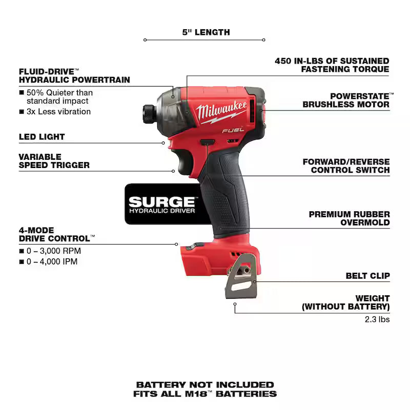 18-Volt Lithium-Ion Brushless Cordless Hammer Drill Impact Driver W6793