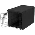 Black Waterproof Dog Crate Cover with Felt Mat Q892056