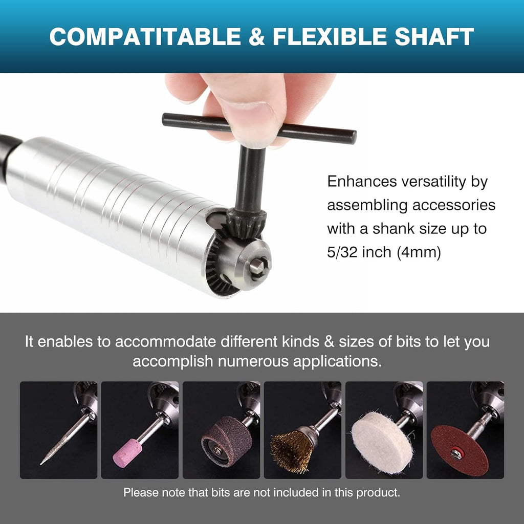 110V 350W 10000RPM Adjust Speed Bench Lathe Rock Polisher Grinder with Flexible Shaft I38191