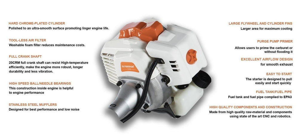 26cc 2 Cycle 4 in 1 Multi Tool with Grass Trimmer Attachment Hedge Pole Saw U807