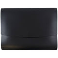 Italian Leather Portfolios with Snap Closure, Black, 12/Pack F995247