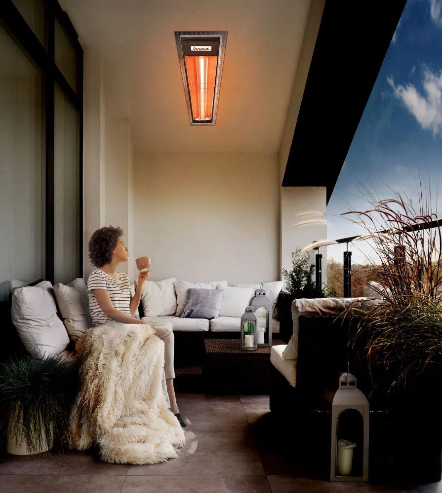 4000 Watt Electric Infrared Dual Element Heater White M32662