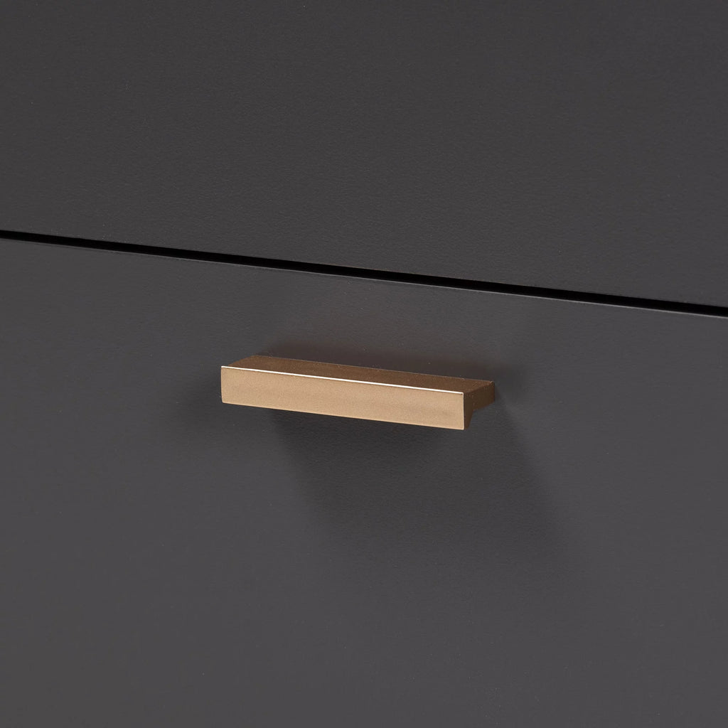 Dark Grey Gold Wood 6-Drawer Dresser V1097