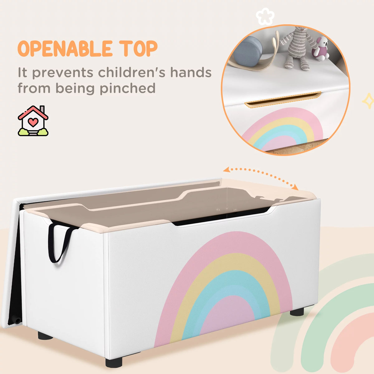 White Toy Box Chest U733