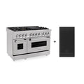 48 6.0 cu. ft. Gas Burner Electric Oven with Griddle Stainless Steel S747924