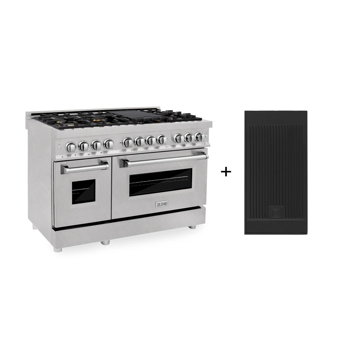 48 6.0 cu. ft. Gas Burner Electric Oven with Griddle Stainless Steel S747924