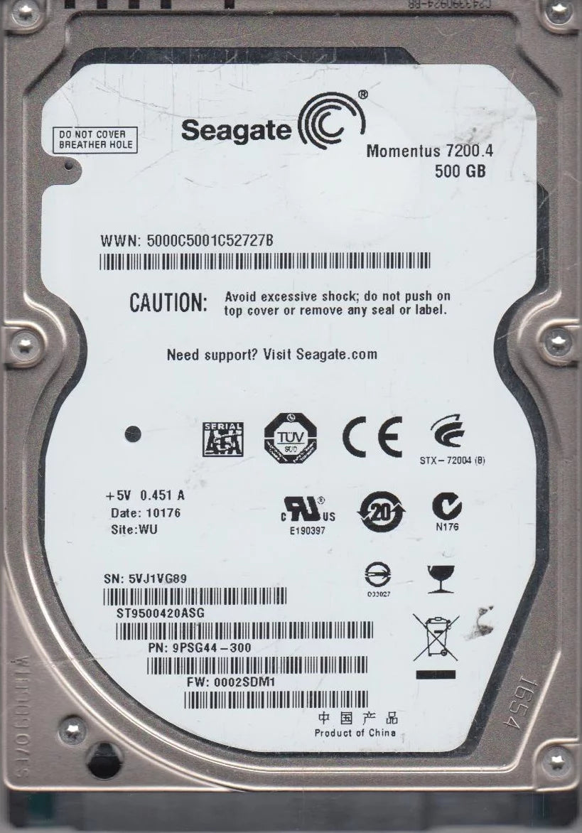 500GB SATA 2.5 Hard Drive S339308