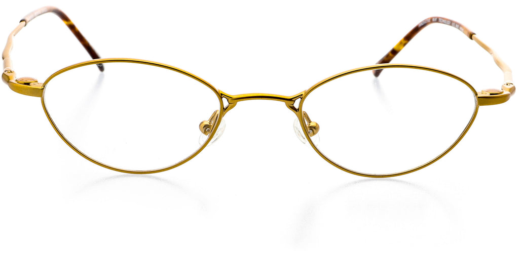 Oval Shape Metal Full Rim Prescription Eyeglasses, Bronze Antique Gold P741321