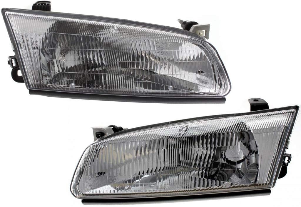 Headlight Assembly Pair for Toyota Camry 1997 1998 1999 Halogen W4232