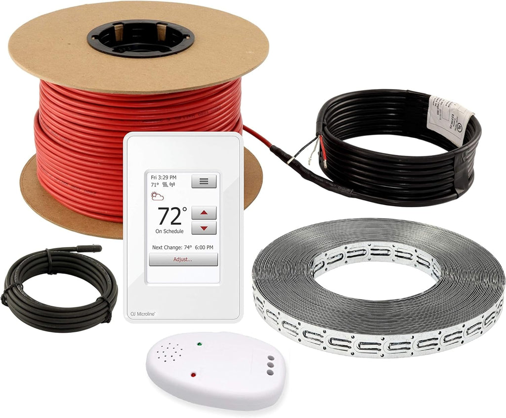 Electric Radiant Floor Heating Cable Set 20 Sqft with WiFi Programmable Thermostat P882937