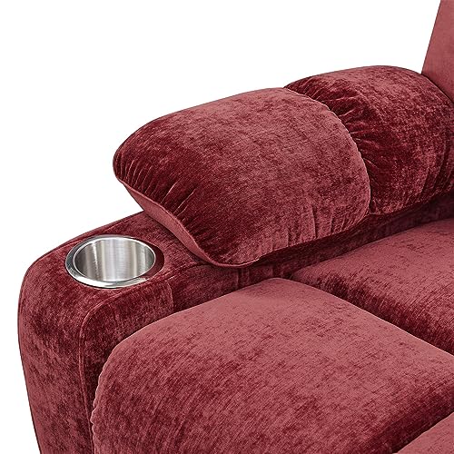Red Power Lift Recliner Chair with Massage and Heat I3383
